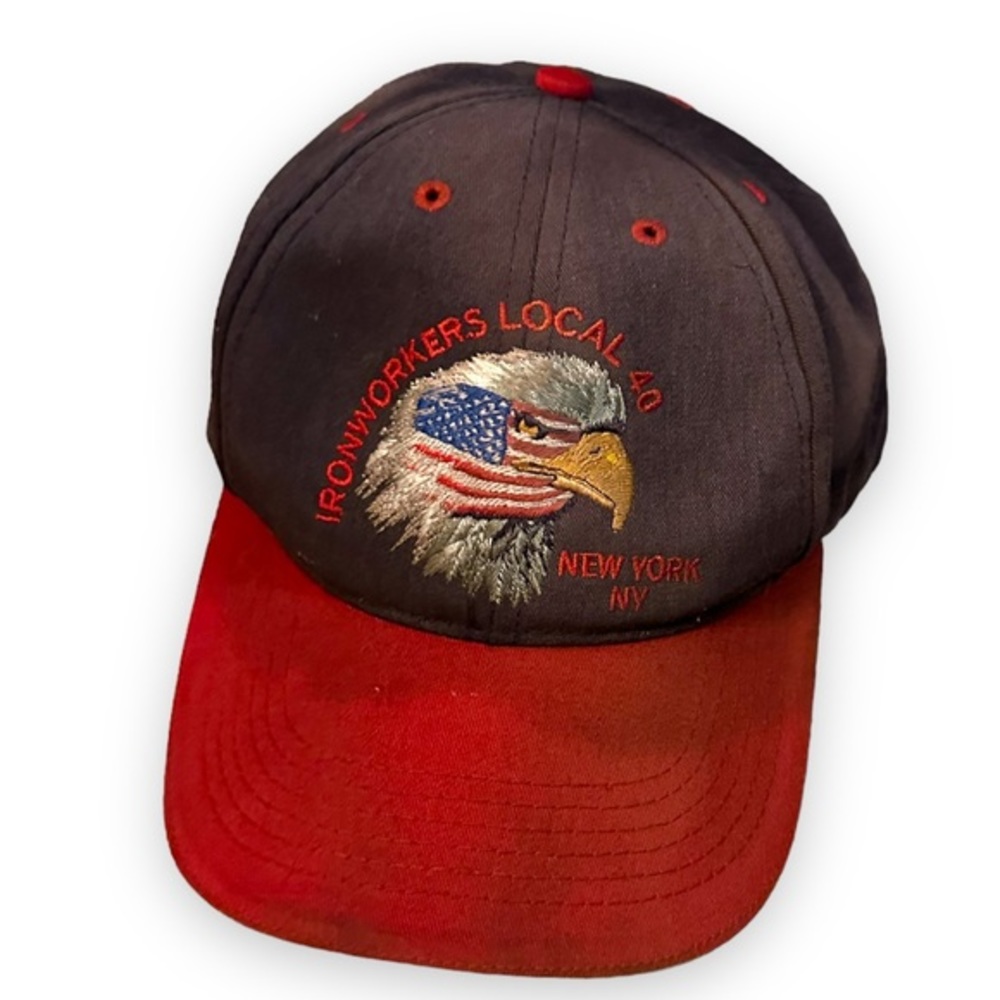Vintage Ironworkers Graffiti Hat Embroidered Eagle Ny Ny Basebal Cap